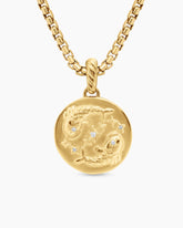 Pisces Amulet in 18K Yellow Gold with Diamonds, 19mm